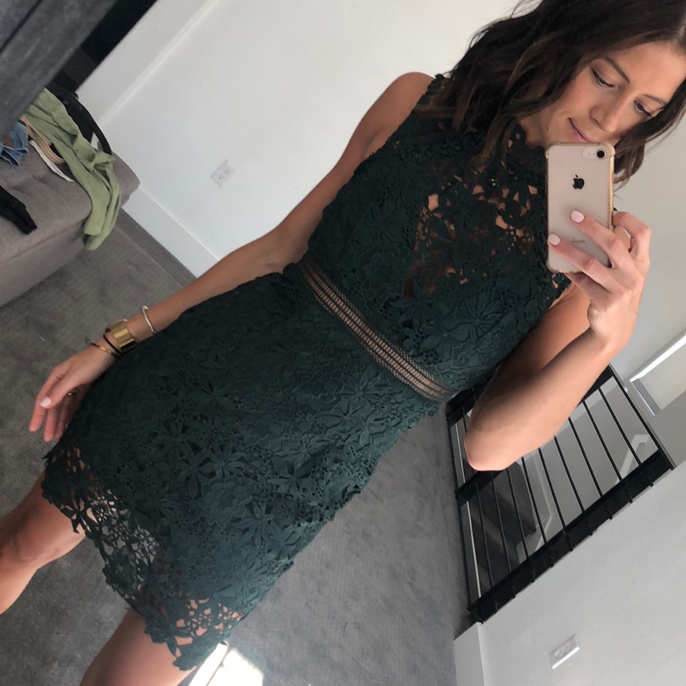 Bardot lace dress